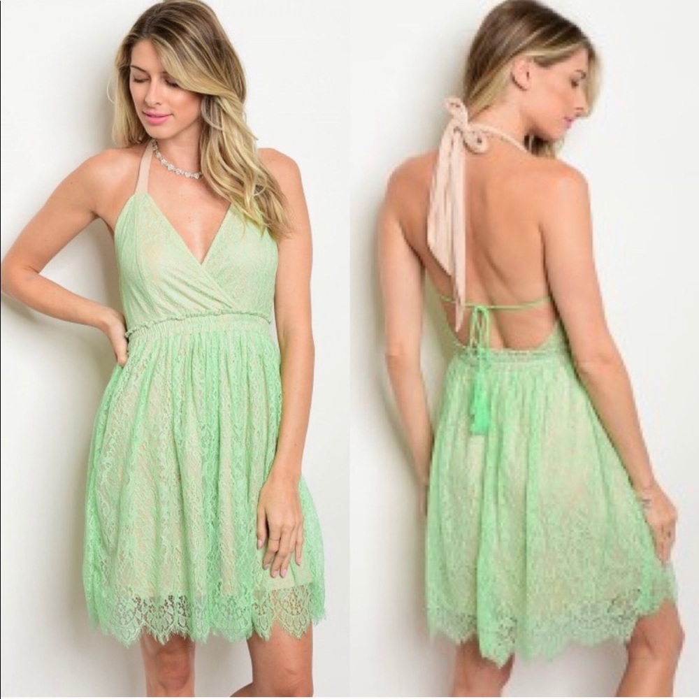 NWT Lace Halter Dress